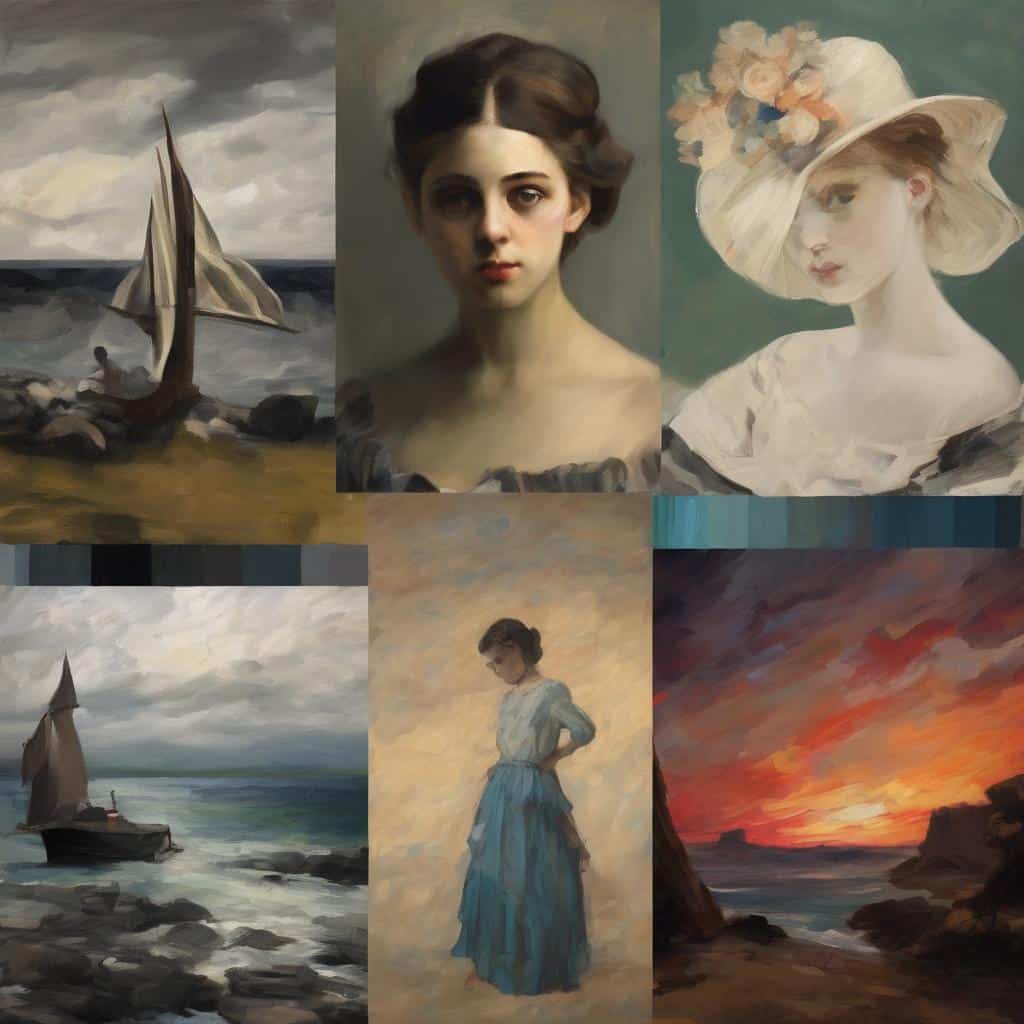 ρομαντικές θαλάσσιες σκηνές ζωγραφική, καλλιτεχνική ανατολική Μεσόγειος, πορτραίτα γυναικών, εξπρεσιονιστικά τοπία, βιογραφίες καλλιτεχνών, σύγχρονη τέχνη, εικαστικά έργα, θαλάσσια τοπία, πορτρέτα γυναικών, πίνακες ανατολικής Μεσογείου.